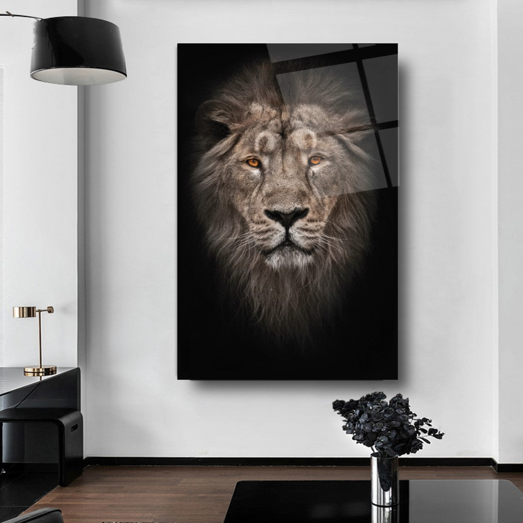 Aslan Dikey Cam Tablo