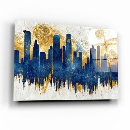 Soyut Yatay Cam Tablo