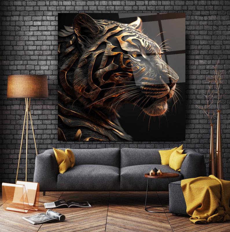 Aslan Kare Cam Tablo