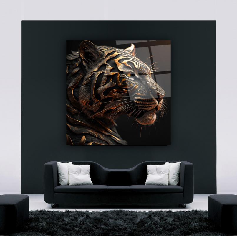 Aslan Kare Cam Tablo