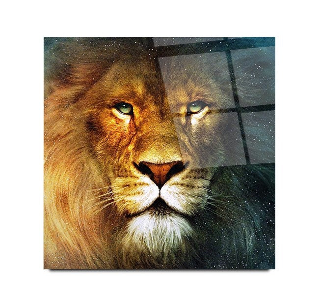 Aslan Kare Cam Tablo