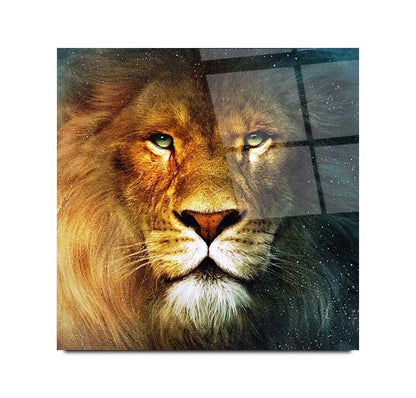Aslan Kare Cam Tablo
