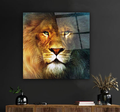 Aslan Kare Cam Tablo