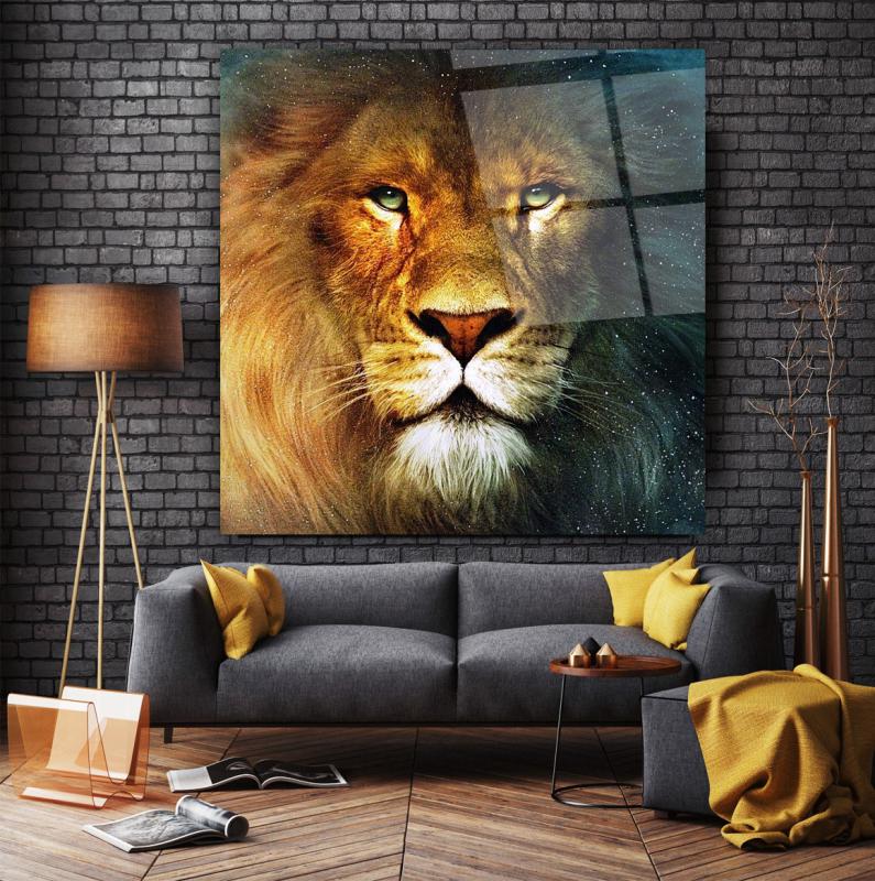Aslan Kare Cam Tablo
