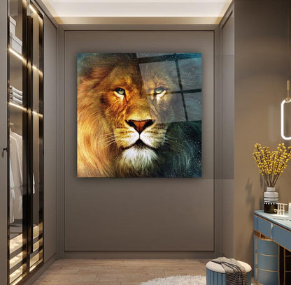 Aslan Kare Cam Tablo