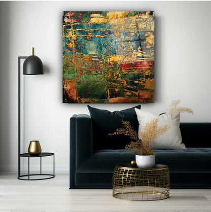 Renkli Kare Cam Tablo