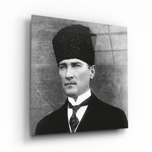 Atatürk Kare Cam Tablo