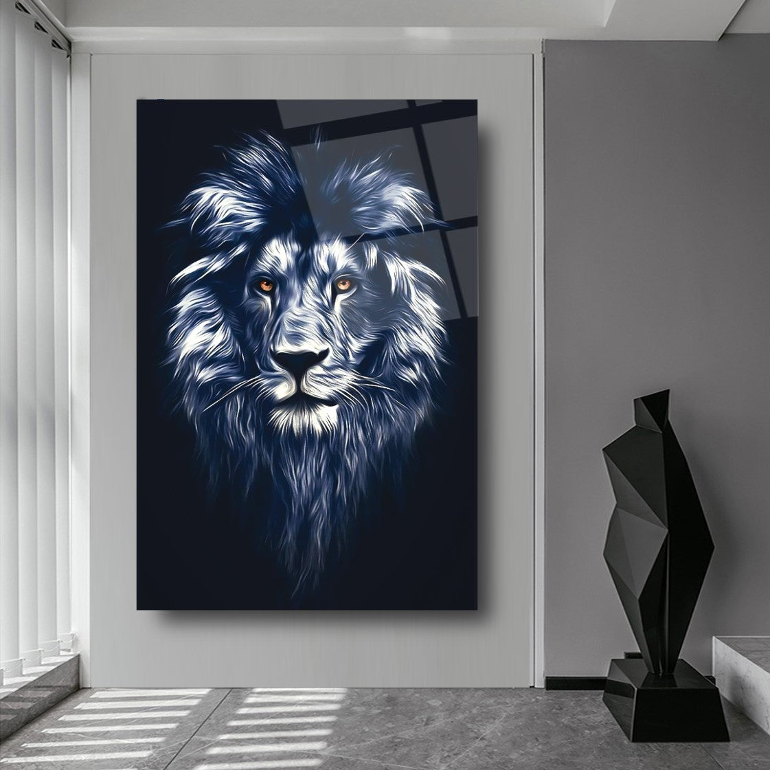 Aslan Dikey Cam Tablo