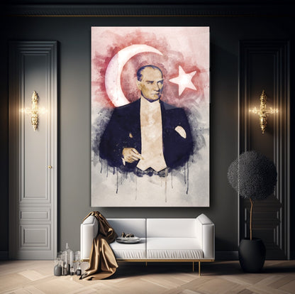 Atatürk Dikey Cam Tablo