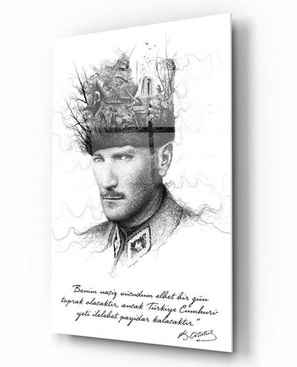 Atatürk Dikey Cam Tablo