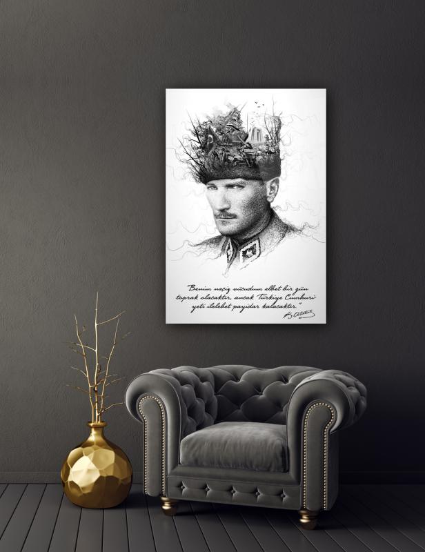 Atatürk Dikey Cam Tablo