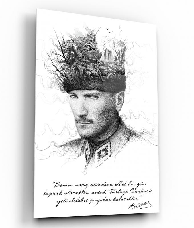Atatürk Dikey Cam Tablo