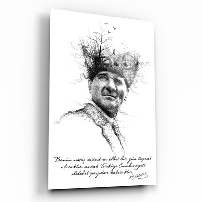 Atatürk Dikey Cam Tablo