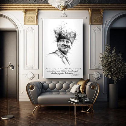 Atatürk Dikey Cam Tablo