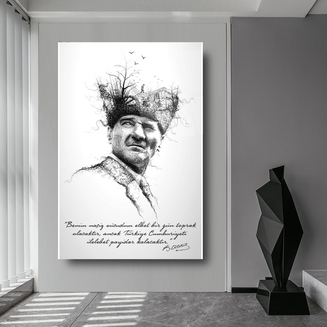 Atatürk Dikey Cam Tablo