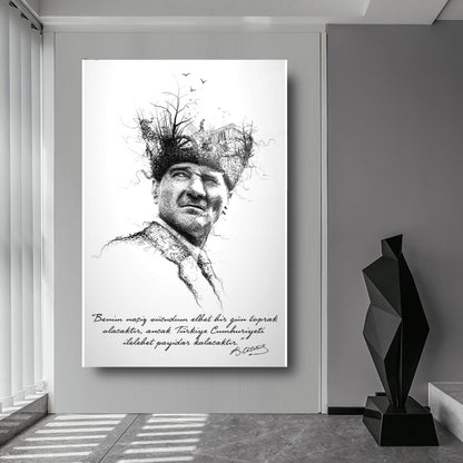 Atatürk Dikey Cam Tablo