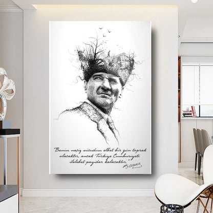 Atatürk Dikey Cam Tablo
