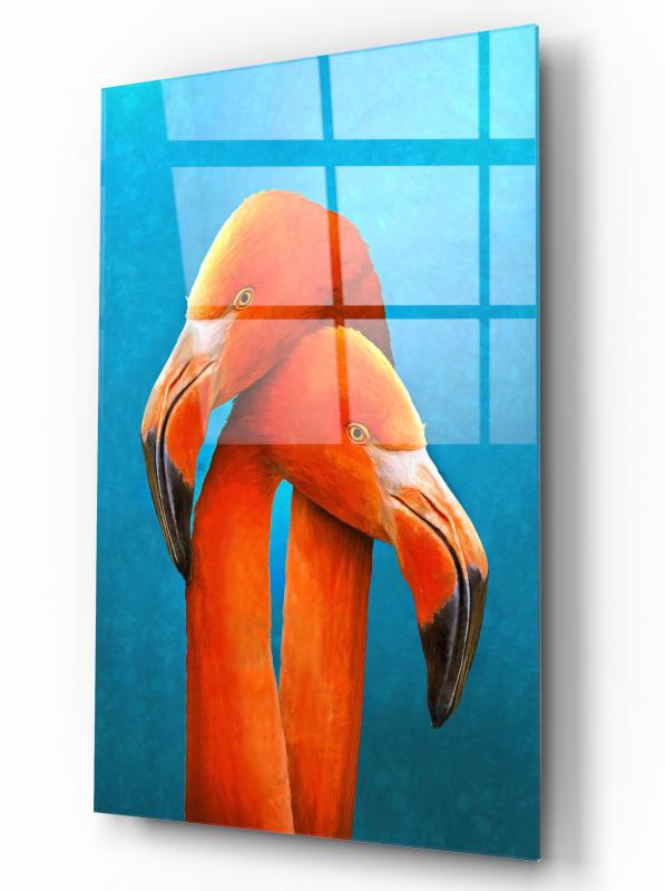 Flamingolar Dikey Cam Tablo