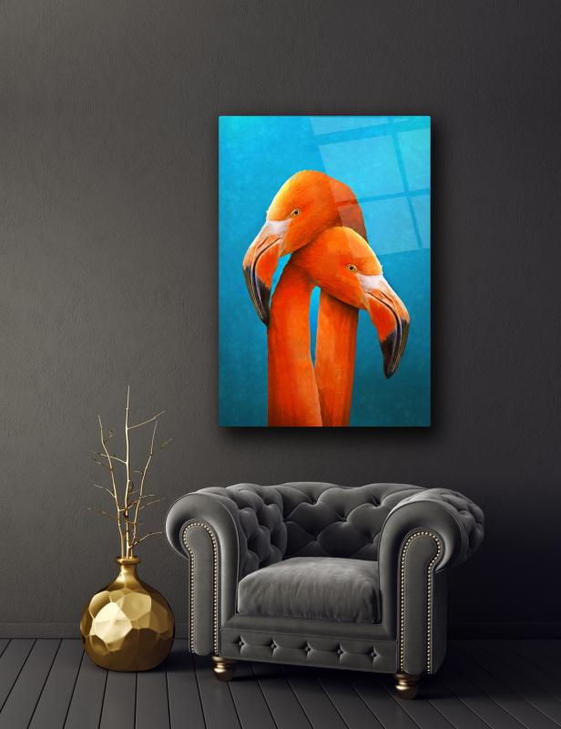 Flamingolar Dikey Cam Tablo
