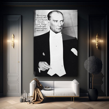 Atatürk Dikey Cam Tablo