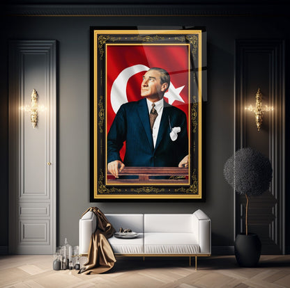 Atatürk Dikey Cam Tablo