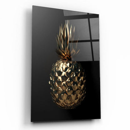 Gold Ananas Dikey Cam Tablo