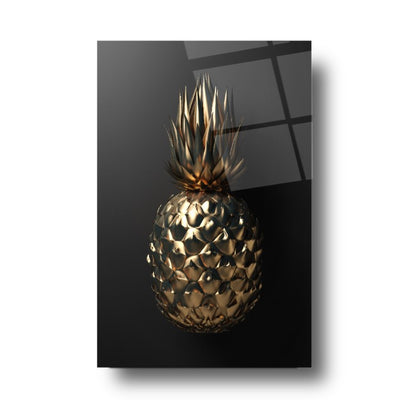Gold Ananas Dikey Cam Tablo