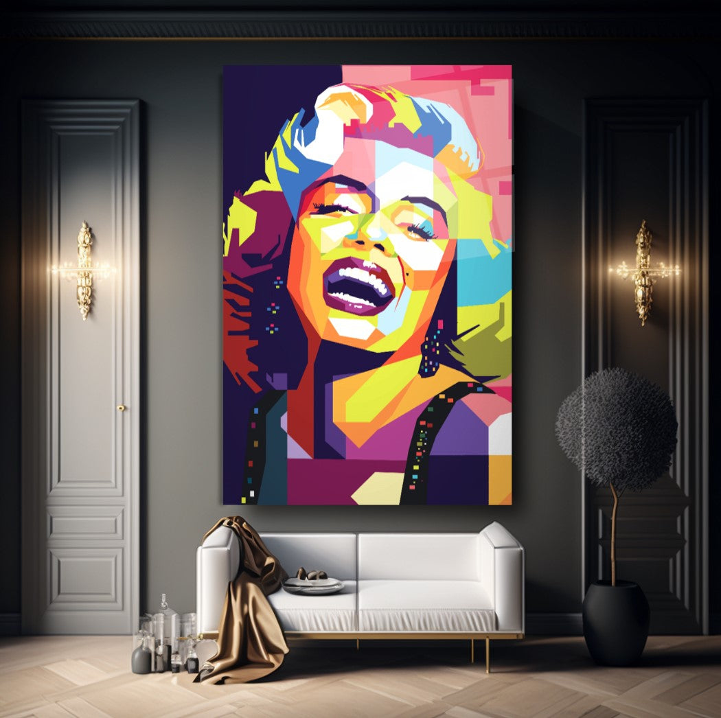 Marilyn Monroe Dikey Cam Tablo