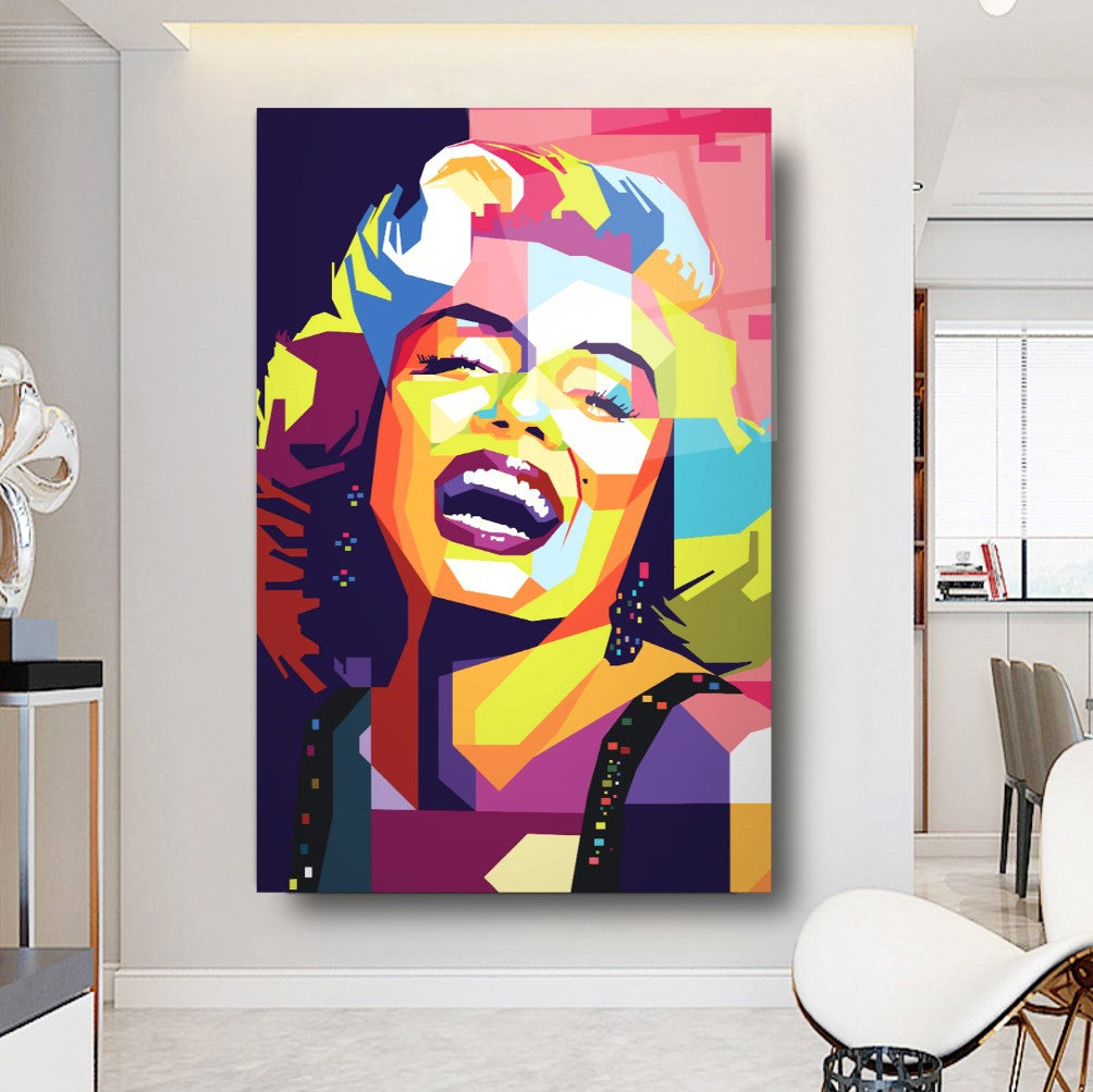 Marilyn Monroe Dikey Cam Tablo