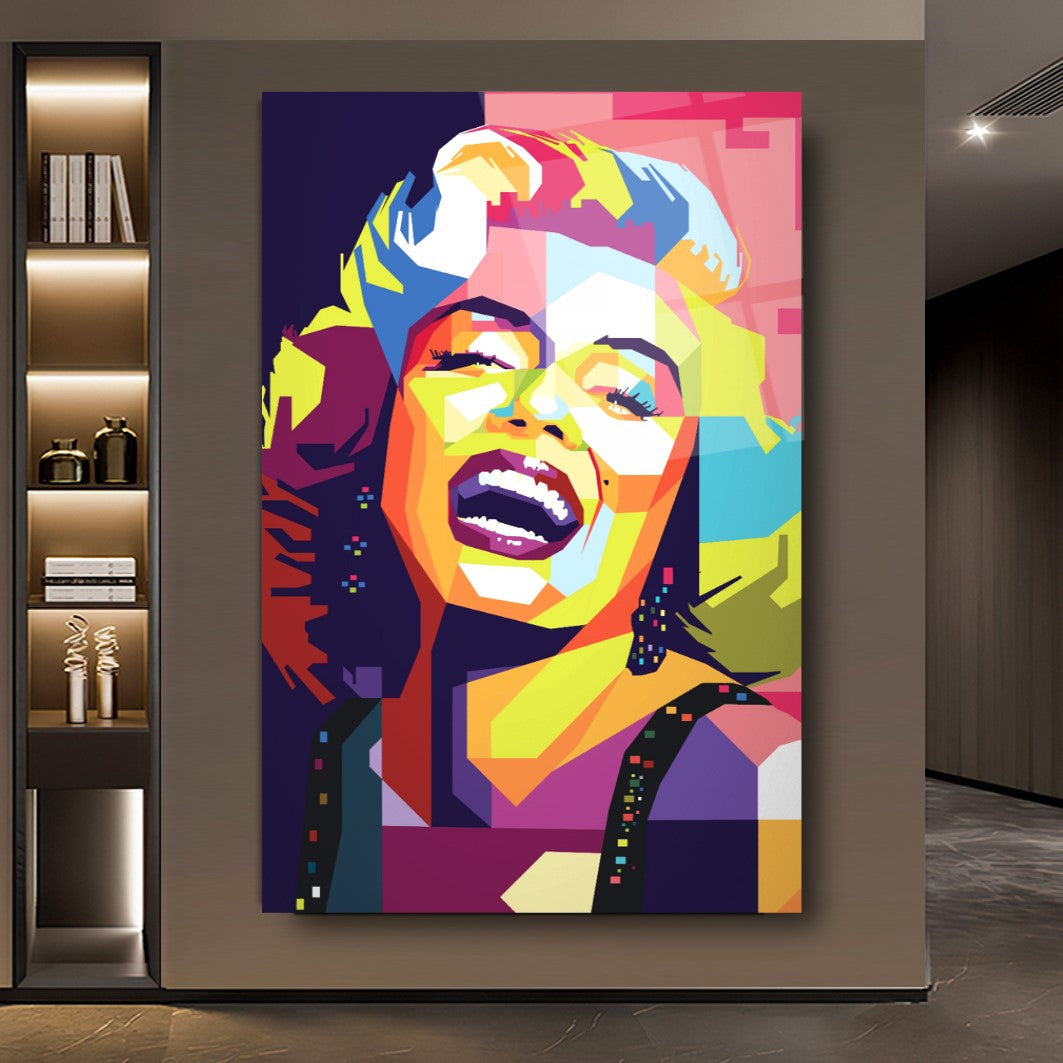 Marilyn Monroe Dikey Cam Tablo