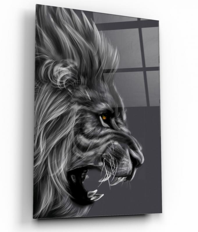 Aslan Dikey Cam Tablo