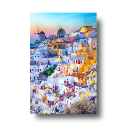 Santorini Dikey Cam Tablo