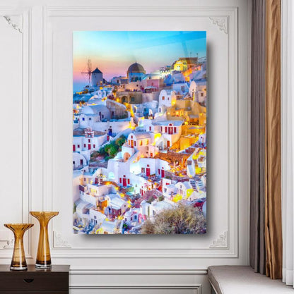 Santorini Dikey Cam Tablo