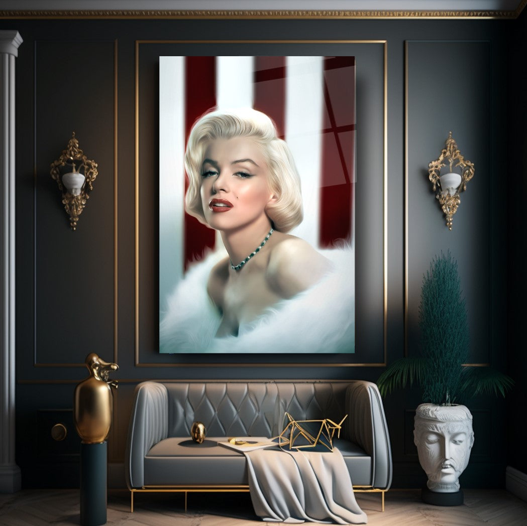 Marilyn Monroe Dikey Cam Tablo