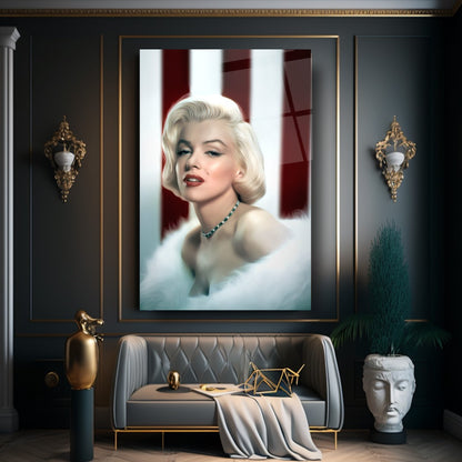 Marilyn Monroe Dikey Cam Tablo
