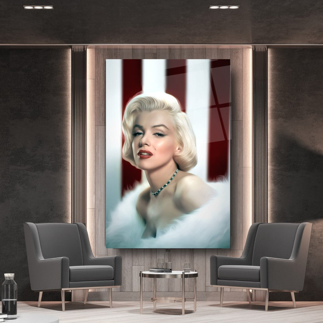 Marilyn Monroe Dikey Cam Tablo
