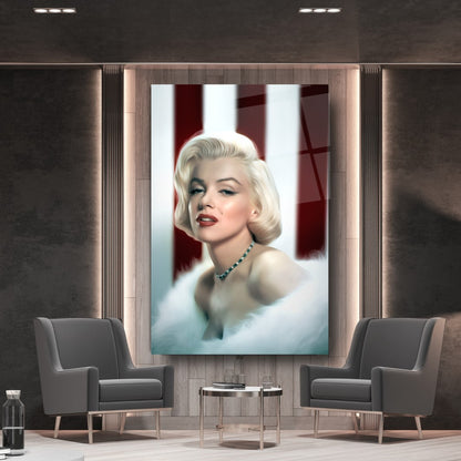 Marilyn Monroe Dikey Cam Tablo