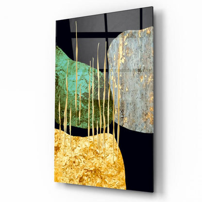 Gold Desenler Dikey Cam Tablo