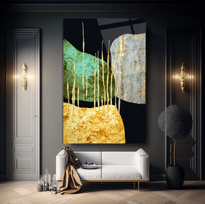 Gold Desenler Dikey Cam Tablo