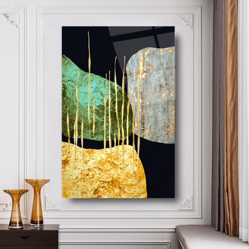 Gold Desenler Dikey Cam Tablo
