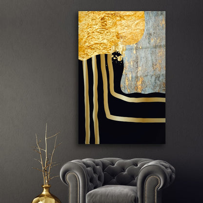 Gold Desenler Dikey Cam Tablo