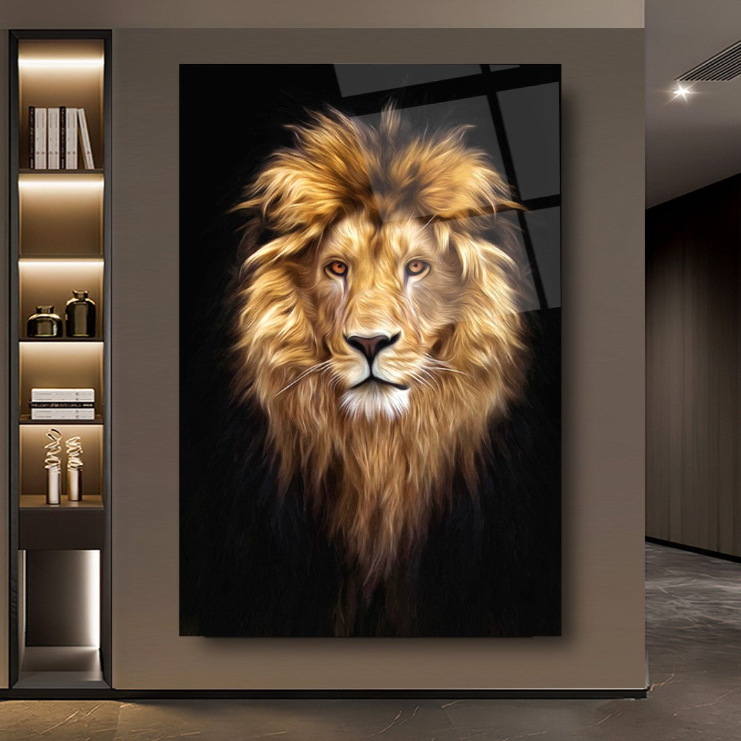 Aslan Dikey Cam Tablo