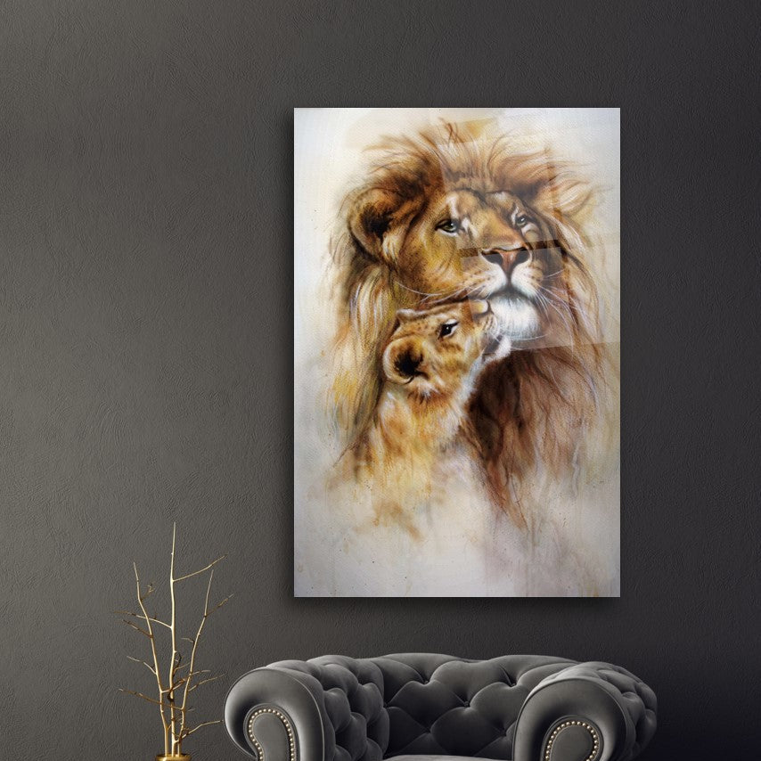 Aslan Dikey Cam Tablo