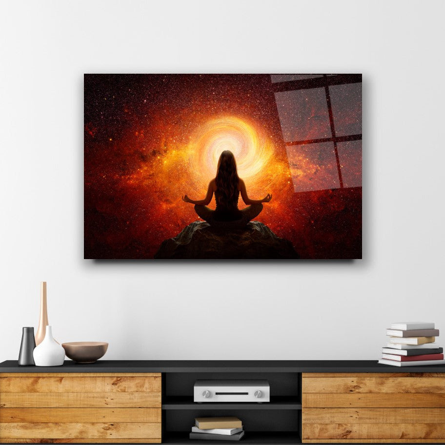 Meditasyon Yatay Cam Tablo