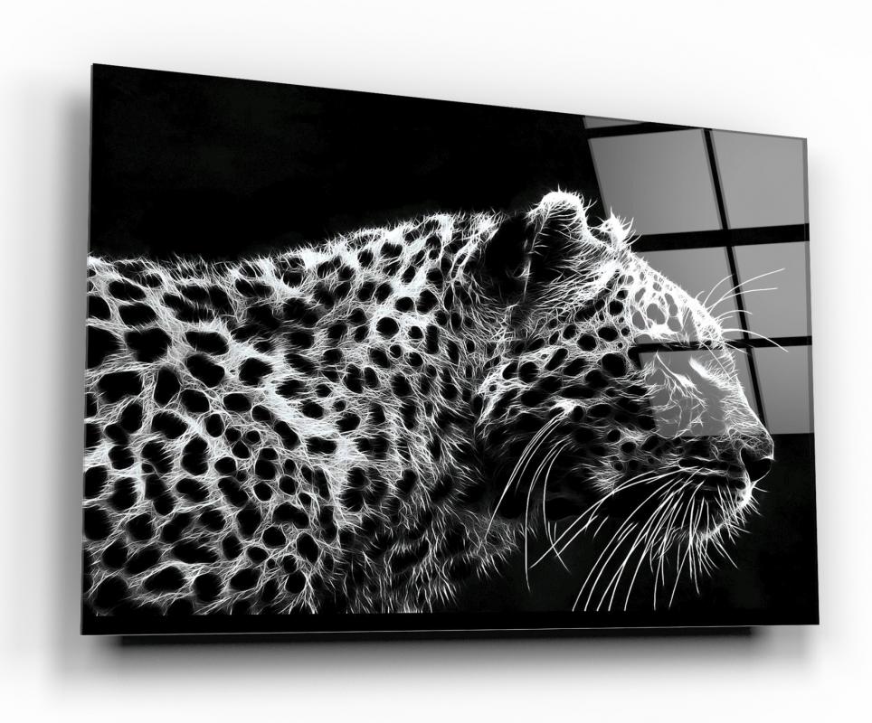 Leopar Yatay Cam Tablo