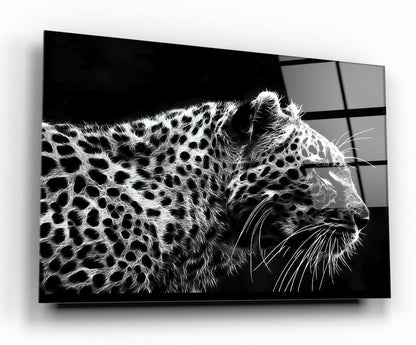 Leopar Yatay Cam Tablo