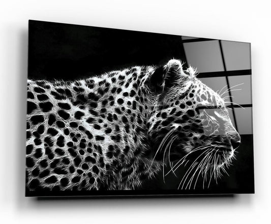 Leopar Yatay Cam Tablo