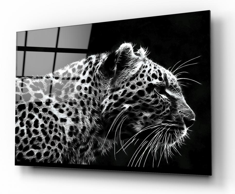 Leopar Yatay Cam Tablo