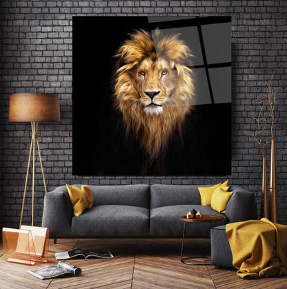 Aslan Kare Cam Tablo