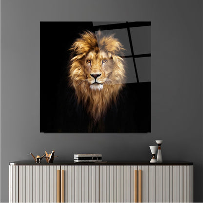 Aslan Kare Cam Tablo